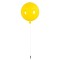 GLOBOSTAR® BALLOON 00651 Παιδικό Φωτιστικό Οροφής με Ντουί 1 x E27 AC 220-240V IP20 - Κίτρινο - Μ30 x Π30 x Υ33cm