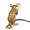 GLOBOSTAR® MOUSE 00680 Vintage Επιτραπέζιο Φωτιστικό Πορτατίφ με Ντουί 1 x E12 AC 220-240V IP20 - Χρυσό - Μ12 x Π4 x Υ10cm