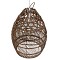 GLOBOSTAR® TAHITI 00711 Boho Κρεμαστό Φωτιστικό Οροφής με Ντουί 1 x E27 AC 220-240V IP20 - Καφέ - Μ38 x Π38 x Υ50cm