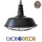 GLOBOSTAR® RAY 01048 Vintage Κρεμαστό Φωτιστικό Οροφής με Ντουί 1 x E27 AC 220-240V IP20 - Μαύρο - Μ46 x Π46 x Υ25cm