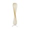 GloboStar® PRAIA 02225 Μοντέρνο Επιδαπέδιο Φωτιστικό Δίφωτο 2 x E27 IP20 Μπεζ Ξύλο - Μ25 x Π25 x Υ145cm