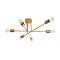 GLOBOSTAR® SPIDI 203-0114 Μοντέρνο Φωτιστικό Οροφής με Ντουί 6 x E27 AC 220-240V IP20 - Χρυσό - Μ61 x Π61 x Υ25cm