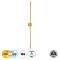GLOBOSTAR® DIADEM 61334 Μοντέρνο Φωτιστικό Τοίχου - Απλίκα LED 18W 2160lm 120° AC 220-240V IP20 Ρυθμιζόμενο Λευκό CCT με On/Off 2700K/4500K/6000K - Lumileds SMD Chip - Χρυσό Βούρτσας - Μ10 x Π4 x Υ120cm - 3 Χρόνια Εγγύηση