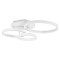 GLOBOSTAR® VENOM 61124 Μοντέρνο Φωτιστικό Οροφής LED 100W 12100lm 360° AC 220-240V IP20 Ρυθμιζόμενο Λευκό CCT με Χειριστήριο από 2700K έως 6000K Dimmable - Lumileds SMD Chip - Λευκό Ματ - Μ70 x Π40 x Υ16cm - 3 Χρόνια Εγγύηση