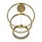 GLOBOSTAR® NEMESIS TRIO 61169-DECO Μοντέρνο Κρεμαστό Φωτιστικό Οροφής LED 100W 12123lm 360° AC 220-240V IP20 Ρυθμιζόμενο Λευκό CCT με Χειριστήριο από 2700K έως 6000K Dimmable - Lumileds SMD Chip - Χρυσό Βούρτσας - Μ60 x Π60 x Υ60cm - 3 Χρόνια Εγγύηση