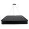 GLOBOSTAR® KAMALA 61208-S Μοντέρνο Φωτιστικό Οροφής LED 75W 8625lm 120° AC 220-240V IP20 Ρυθμιζόμενο Λευκό CCT με Χειριστήριο από 2700K έως 6000K Dimmable - Lumileds SMD Chip - Μαύρο Ματ - Μ60 x Π60 x Υ8cm - 3 Χρόνια Εγγύηση
