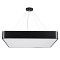GLOBOSTAR® KAMALA 61208-S Μοντέρνο Φωτιστικό Οροφής LED 75W 8625lm 120° AC 220-240V IP20 Ρυθμιζόμενο Λευκό CCT με Χειριστήριο από 2700K έως 6000K Dimmable - Lumileds SMD Chip - Μαύρο Ματ - Μ60 x Π60 x Υ8cm - 3 Χρόνια Εγγύηση