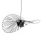 GLOBOSTAR® LUMINOVA 61467 Μοντέρνο Κρεμαστό Φωτιστικό Οροφής με Ντουί 1 x E27 AC 220-240V IP20 - Μαύρο - Μ100 x Π100 x Υ30cm