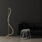 kelvo® GLOW 61686 Μοντέρνο Επιδαπέδιο Φωτιστικό LED 30W 3000lm 360° AC 220-240V IP20 Ρυθμιζόμενο Λευκό CCT με Αφή 2700K/4500K/6000K Dimmable - Lumileds SMD Chip - Χρυσό Πλατίνα & Λευκό Νήμα - Μ45 x Π45 x Υ160cm - 3 Χρόνια Εγγύηση
