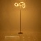 kelvo® GLOW 61687 Μοντέρνο Επιδαπέδιο Φωτιστικό LED 30W 3000lm 360° AC 220-240V IP20 Ρυθμιζόμενο Λευκό CCT με Αφή 2700K/4500K/6000K Dimmable - Lumileds SMD Chip - Χρυσό Πλατίνα & Λευκό Νήμα - Μ45 x Π45 x Υ160cm - 3 Χρόνια Εγγύηση