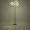 kelvo® GLOW 61687 Μοντέρνο Επιδαπέδιο Φωτιστικό LED 30W 3000lm 360° AC 220-240V IP20 Ρυθμιζόμενο Λευκό CCT με Αφή 2700K/4500K/6000K Dimmable - Lumileds SMD Chip - Χρυσό Πλατίνα & Λευκό Νήμα - Μ45 x Π45 x Υ160cm - 3 Χρόνια Εγγύηση