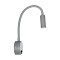 GloboStar® GOOSE 61689 Φωτιστικό Τοίχου - Απλίκα LED 3W 300lm 36° AC 220-240V IP20 - Reading Light - Θερμό Λευκό 2700K Γκρι Αλουμίνιο - Μ6.5 x Π22.5 x Υ23cm - 5 Xρόνια Εγγύηση
