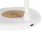 GLOBOSTAR® LUCORA 76555 Μοντέρνο Επιτραπέζιο Φωτιστικό Γραφείου με Ασύρματη Φόρτιση 10W 2A & 4W Bluetooth Ηχείο LED 3W 300lm 120° DC 5V με USB-C IP20 Ρυθμιζόμενο Λευκό CCT με Αφή 2700K/4500K/6000K Dimmable - Sanan SMD Chip - Λευκό - Μ12 x Π12 x Υ32cm - 2