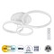 GLOBOSTAR® VENOM 61124 Μοντέρνο Φωτιστικό Οροφής LED 100W 12100lm 360° AC 220-240V IP20 Ρυθμιζόμενο Λευκό CCT με Χειριστήριο από 2700K έως 6000K Dimmable - Lumileds SMD Chip - Λευκό Ματ - Μ70 x Π40 x Υ16cm - 3 Χρόνια Εγγύηση