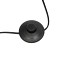 GloboStar® CURACAO 999-0041 Μοντέρνο Επιδαπέδιο Φωτιστικό Μονόφωτο 1 x E27 IP20 Μαύρο Μέταλλο με Καφέ Ξύλο - Μ30 x Π30 x Υ165cm