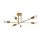 GLOBOSTAR® SPIDI 203-0114 Μοντέρνο Φωτιστικό Οροφής με Ντουί 6 x E27 AC 220-240V IP20 - Χρυσό - Μ61 x Π61 x Υ25cm