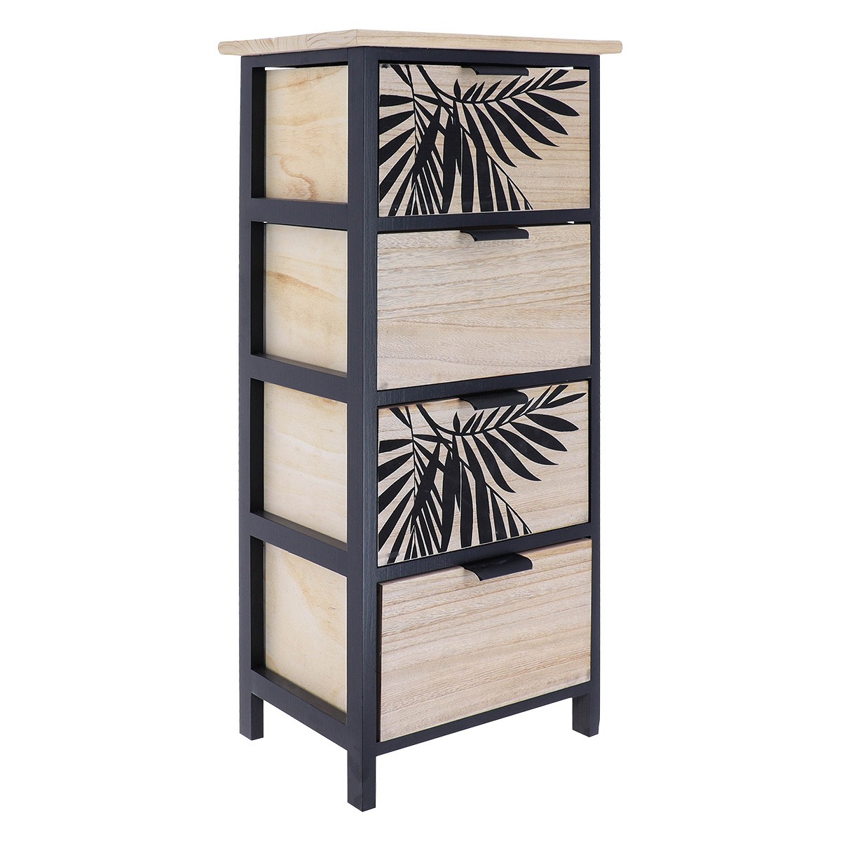 Έπιπλο μπάνιου mdf με 4 συρτάρια 27,54χ37,5 χ86 cm Eurocasa