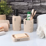 Σετ 3 τεμάχια αξεσουάρ μπάνιου polyresin 6071-6072-6073 Eurocasa