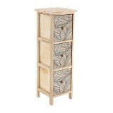 Έπιπλο μπάνιου mdf με 3 συρτάρια 25χ25χ77 cm Eurocasa