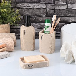 Σετ 3 τεμάχια αξεσουάρ μπάνιου polyresin 6071-6072-6073 Eurocasa