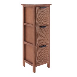 Έπιπλο μπάνιου mdf με 3 συρτάρια 25χ25χ77 cm Eurocasa