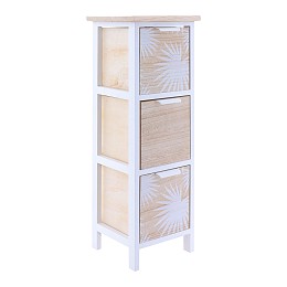 Έπιπλο μπάνιου mdf με 3 συρτάρια 25χ25χ77 cm Eurocasa