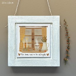 Καδράκι window 10εκ.-Home runs on tea & laughter