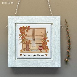 Καδράκι Παράθυρο 10x10 - There is no place like home