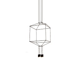 D3015-4 SQUARE CAVI PENDANT LAMP BLACK 1A4
