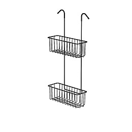 Κρεμαστό διπλό καλάθι για βρύση black Sealskin Elementals