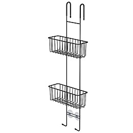 Κρεμαστό διπλό καλάθι για ντους black Sealskin Elementals