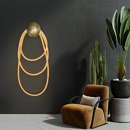 kelvo® GLOW KLV-101-0171 Φωτιστικό Τοίχου / Απλίκα LED 60W 6000lm 360° AC 220-240V IP20 Ρυθμιζόμενο Λευκό CCT με Χειριστήριο από 2700K έως 6000K Dimmable - Lumileds SMD Chip - Χρυσό Πλατίνα - Μ40 x Π15 x Υ110cm - 3 Χρόνια Εγγύηση