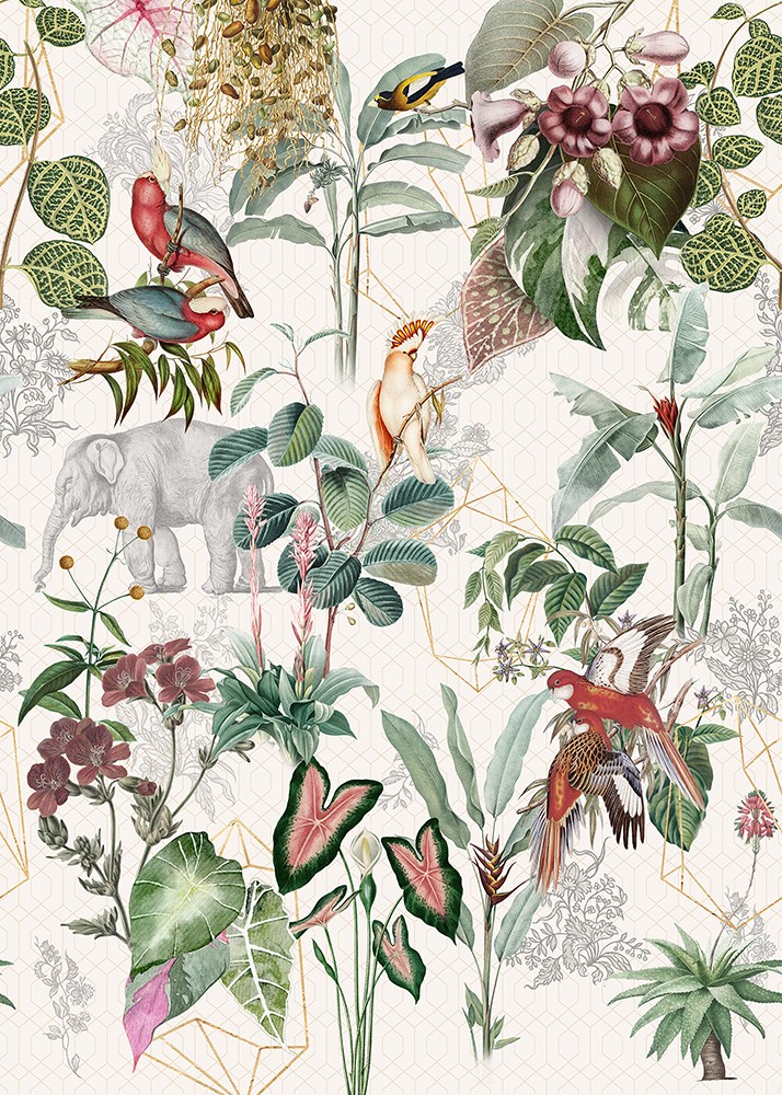 SPITS WALLCOVERINGS FLORAL UTOPIA INK7591-BEH Ταπετσαρίες Τοίχου