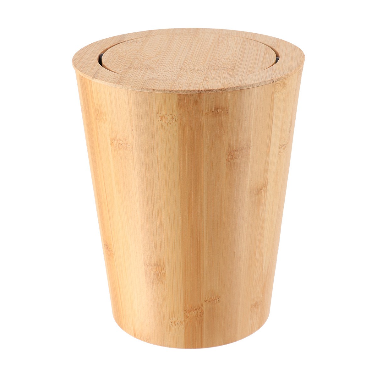 Κάδος δρύινος 5 λίτρα μαύρος 22,50χ28,50 cm Eurocasa