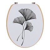 Κάλυμμα λεκάνης mdf  με μεταλλικούς μεντεσέδες 26x43 cm Eurocasa