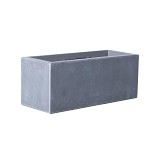 Supergreens Γλάστρα Πήλινη Ορθογώνια "Moody" Γκρι L 80x37x37 εκ.