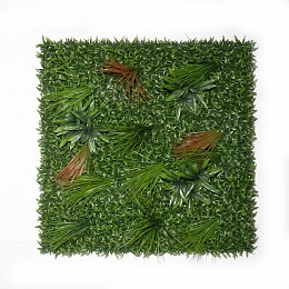 Supergreens Τεχνητή Φυλλωσιά Δράκαινα με Χορτάρι "Heads" 100x100 εκ.