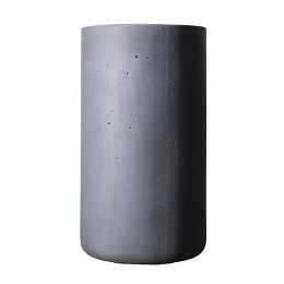 Supergreens Γλάστρα Πήλινη Κύλινδρος "Rocky" Γκρι L 42x42x70 εκ.