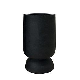 Supergreens Γλάστρα Πήλινη Κύλινδρος "Inverso" Μαύρο Wash S 30x30x60 εκ.