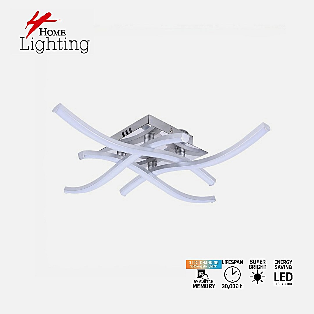 SE LED 45 COSIMA CHROME 45*45*8cm  32W  3CCT WITH MEMORY  2 YEARS WARRANTY