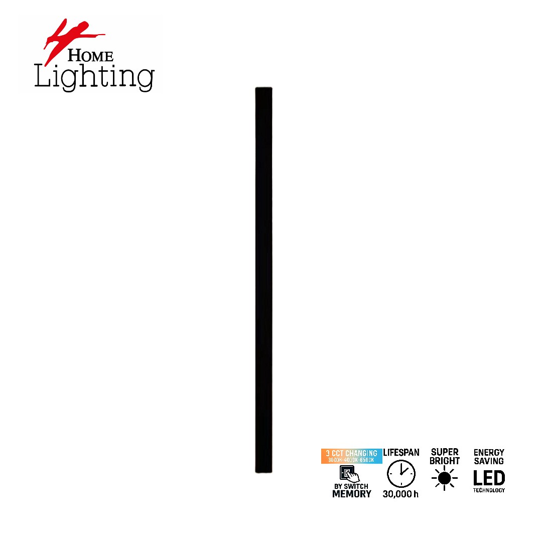 SE LED 60 LINEAX  WALL LAMP  3CCT WITH MEMORY  BLACK  2 YEARS WARANTY