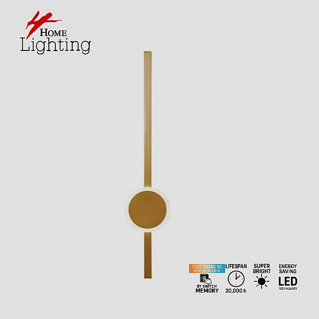 SE LED 60 ZENYA GOLD  WALL LAMP  3CCT WITH MEMORY  60cm 2 YEARS WARRANTY