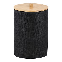 Kάδος στρογγυλός 6 λίτρα polyresin με bamboo 18,5×29,50 cm Eurocasa