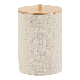 Kάδος στρογγυλός 6 λίτρα polyresin με bamboo 18,5x29,50 cm Eurocasa