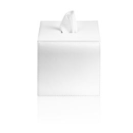 BROWNIE KB 41    Tissue box square Artificial leather white