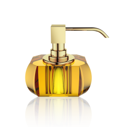 KR SSP      KRISTALL Soap dispenser Amber / Gold 24 Carat