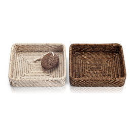 BASKET TAB 1   Tray square - Rattan light