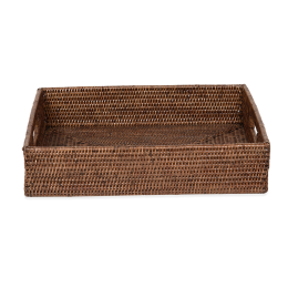 BASKET TRAY   Tray - Rattan dark