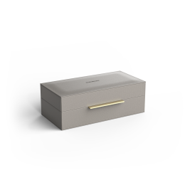 BROWNIE BOX S - Artificial leather Taupe