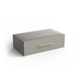 BROWNIE BOX L - Artificial leather Taupe